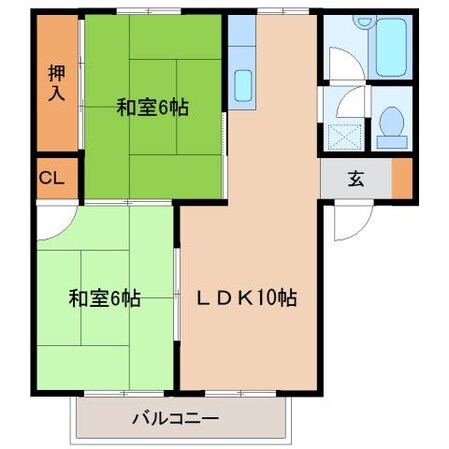 グレース東野A棟の物件間取画像